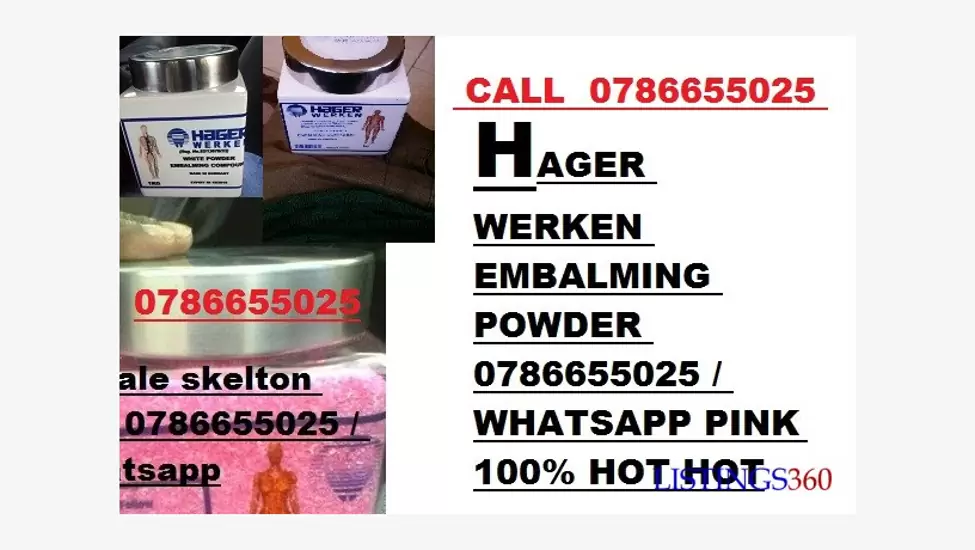 Zambia supplier for hager werken embalming powder +27786655025